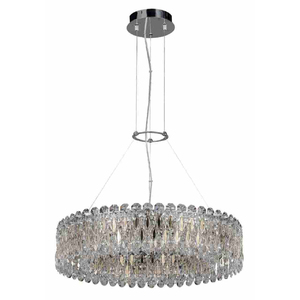 Светильник подвесной Crystal Lux LIRICA SP10 D610 CHROME/GOLD-TRANSPARENT