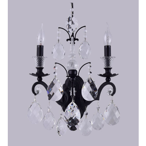 Бра Crystal Lux MAGNIFICO AP2 BLACK/TRANSPARENT