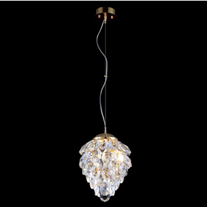 Светильник подвесной Crystal Lux CHARME SP2 GOLD/TRANSPARENT