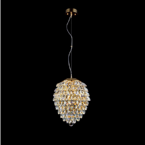 Светильник подвесной Crystal Lux CHARME SP4 GOLD/TRANSPARENT