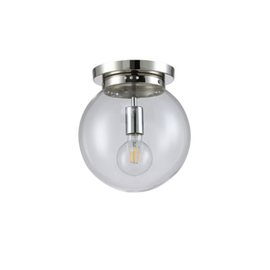 Светильник потолочный Crystal Lux MARIO PL1 D250 NICKEL/TRANSPARENTE