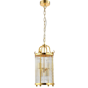 Светильник подвесной Crystal Lux TADEO SP4 D200 GOLD/TRANSPARENTE