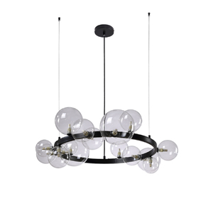Люстра Crystal Lux AGATA SP15 V2 BLACK/TRANSPARENTE