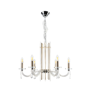 Люстра Crystal Lux AURELIO SP6 GOLD+CHROME/TRANSPARENT