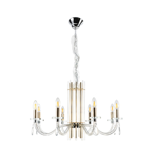 Люстра Crystal Lux AURELIO SP8 GOLD+CHROME/TRANSPARENT