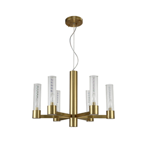 Люстра Crystal Lux OTONO SP6+1 BRASS/TRANSPARENTE