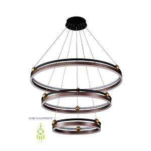 Люстра Crystal Lux FERNANDO SP158W LED D400+600+800 COFFEE/BLACK
