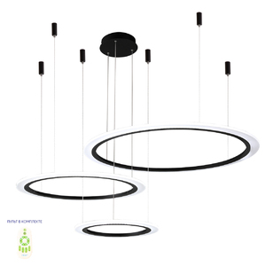 Люстра Crystal Lux MANZANA SP67W LED D400+600+800 BLACK