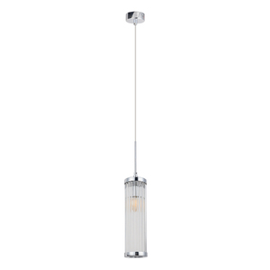 Светильник подвесной Crystal Lux TADEO SP1 D100 CHROME/TRANSPARENTE
