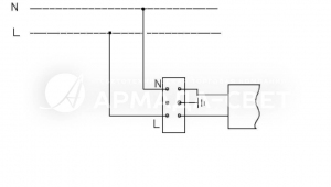 Схема подключения светильника к питающей сети