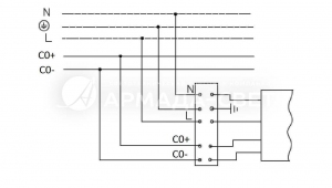 Схема подключения светильника к питающей сети с регулированием по системе 1-10V
